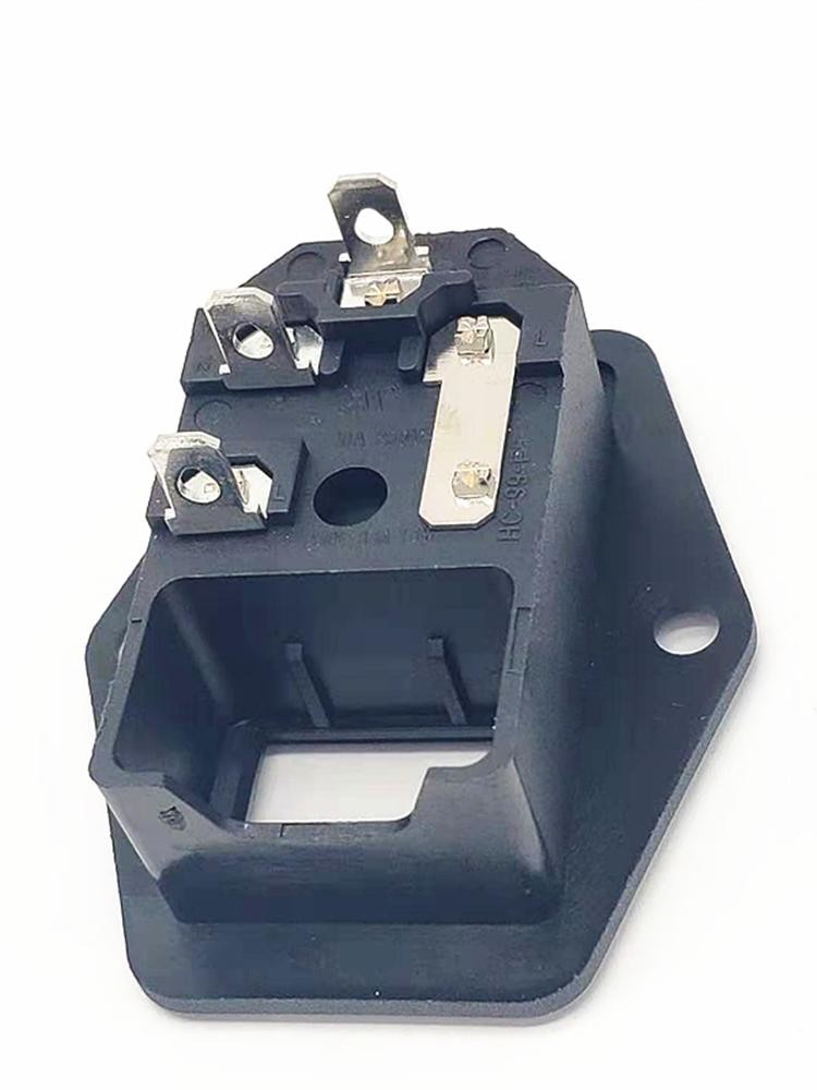Baokezhen IEC320 ac power inlet with fuse holder and rocker switch and socket 10A/15A screw-in