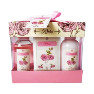 Bath and body care 3 pk set shower gel body lotion soap soft paper box women set Mothers Day  bath gift set