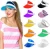Import Beauty Transparent fashion Candy Colorful Summer adjustable Sun Visor Hat swimming pool party  hat from China