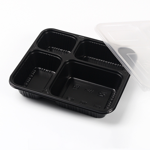 Buy Bento Microwave Take Away Food Container 4 Compartment Lunch Box ...