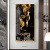 Black Gold Art Crystal Porcelain Abstract Decorative Wall Painting For Living Room Wall Home Decoration