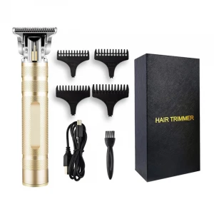 black & gold color mini design electric bald hair clipper  professional T blade hair trimmer