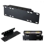 Black Powder Coating Metal Stamped Decoration  Mount License Plate Bracket