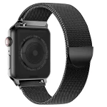 Black Stainless Steel Milanese With Magnetic Closure Watch Band 38mm 42mm 40mm 44mm Replacement For iWatch Series 4/3/2/1