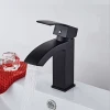 Black Waterfall Basin Sink Faucet bathroom Single Handle Basin Mixer Tap