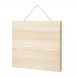Blank Plaque Building Model Square DIY Craft Pyrography Projects Unfinished Wood Pieces