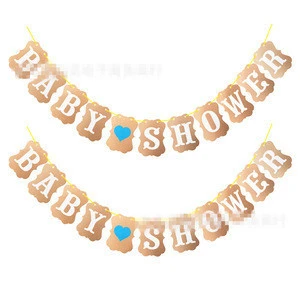 Boy girl Party festival decoration Happy birthday Retro banner letter fishtail flag party supplies birthday banner