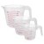 Import BPA Free Capacity 4/2/1 Cup Plastic Clear Heat- Resistant Measuring Cup Set of 3 from China