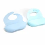 BPA Free Cleaning Waterproof Silicone Baby Bib With  Food Catcher