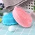 Import BPA free natural Massage shower sponge soft cleaning head  baby silicone body scrubber Silicone baby Bath Brush from China