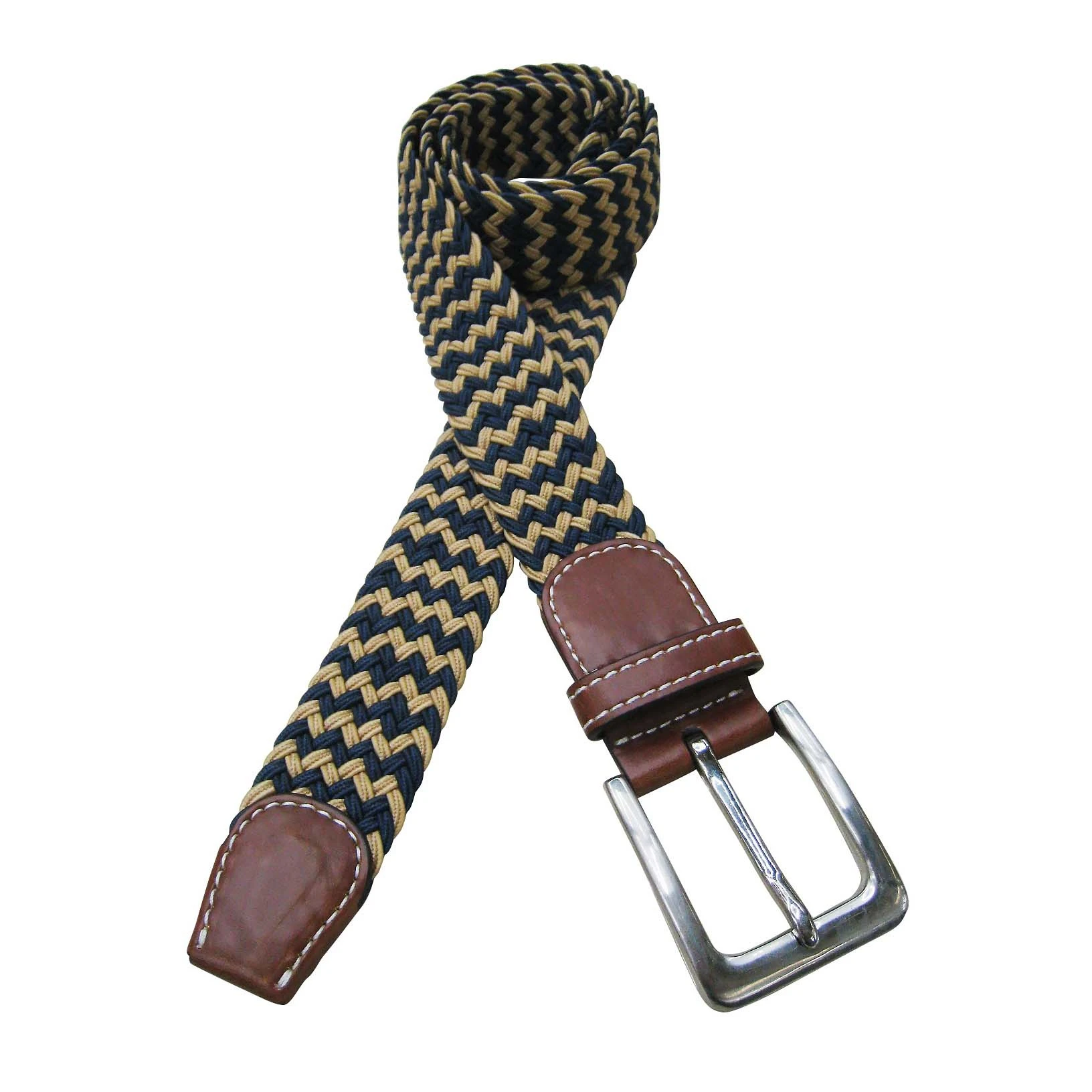 braided fabric casual man business woven fabric belt