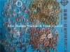 brass copper colored metal flat washers