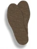Brown Wool Felt Insoles For Shoes Made From 100% Natural Lamb Wool