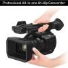 Camcorder Professional Quality 4K 60p 1.0-inch Sensor 24.5mm Wide-Angle Lens and Optical 20x Zoom