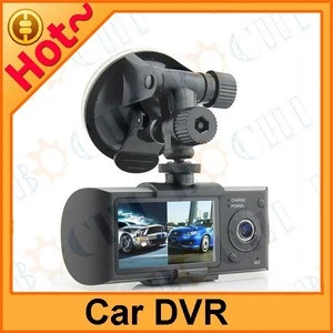 Car DVR with GPS LCD dual camera Car black box and 140,120 degree View angle