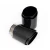 Import Car Exhaust Pipe Muffer Tip Universal Exhaust Tip Blacking Steel Pipe Glossy Black Carbon from China