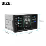 Carsanbo TY7018B Universal touch screen 2DIN car radio mp5 player with 6800 solution