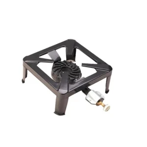 Cast Iron Gas Stove Single Burner for Household Hotel Outdoor LP Gas Durable Cast Iron Surface Zinc Valve