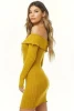 Casual styles womens ribbed off the shoulder long sleeve midi dress