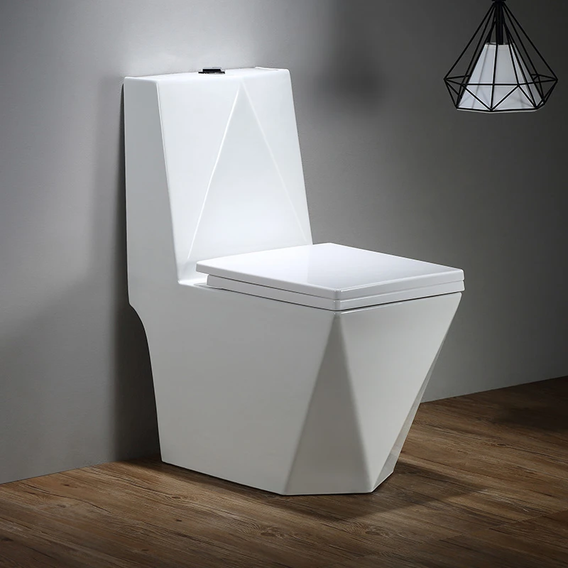 chaozhou Bathroom equipment Ceramic square one Piece  siphonic WC Toilet