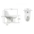 Import Chaozhou Modern Bathroom White  Floor Mounted P-Trap One-Piece Ceramic Wc Toilet Bowl Sanitary from China