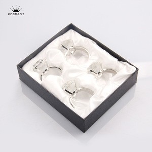 cheap clear diamond crystal napkin holder napkin rings