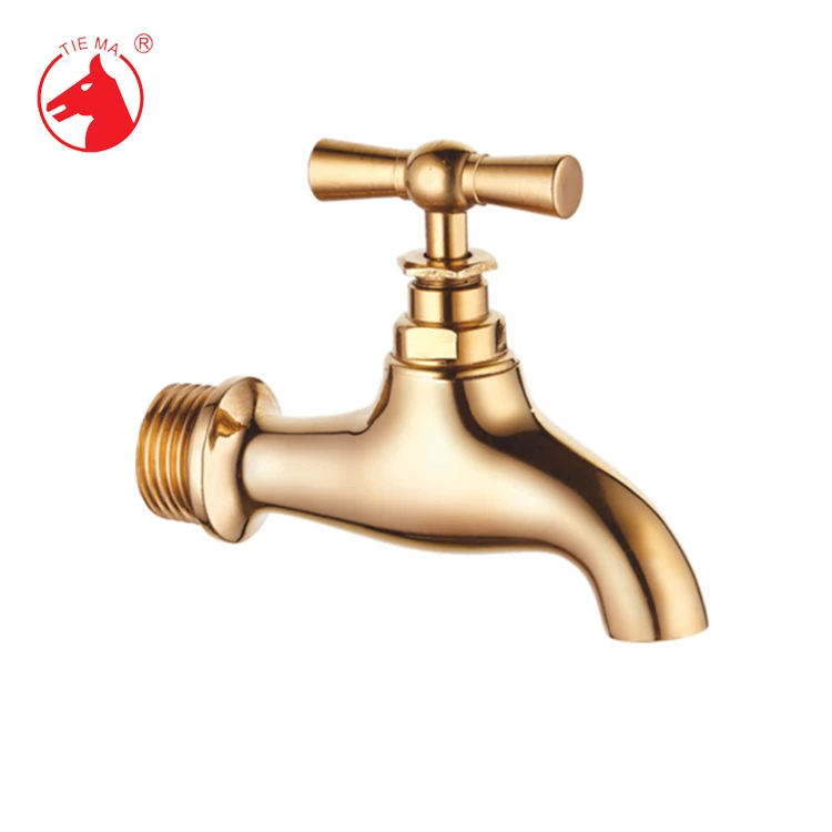Cheap fashion gold color brass faucet bibcock water tap faucet