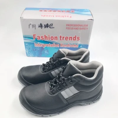 Cheap Genuine Cow Leather Safety Shoes with Steel Toe