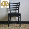 Cheap price Restaurant chair/ Ladder Back Metal Frame Side Chair with wooden seat
