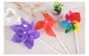Cheap Price Single Colour Garden Flower Small Plastic Windmill Toy