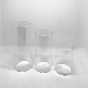 cheap tall large clear borosilicate glass cylinder vases for wedding