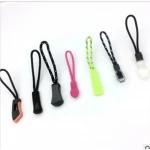 Cheap zipper pulls plastic rope zipper slider puller for bags