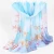 Import Chiffon Printed Silk Scarf with Bamboo Leaves and Flowers from China