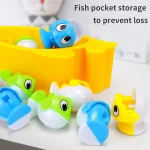children education magnet fishing game 4 players interactive board game adorable bear design electric fish catching toy magnetic