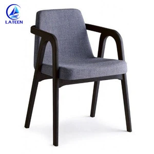 China high quality luxury dining room furniture upholstered comfortable wood like chair