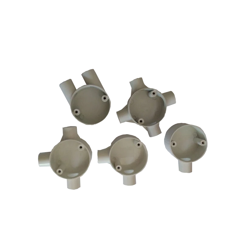china manufacture upvc connectors joints Tee three way box PVC pipe fittings