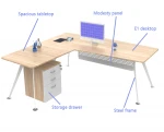 wooden office table modern design ，executive desk High quality