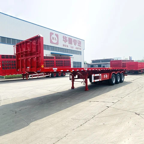 Buy China Spot 3 Axles 60 Tons 20-40 Foot Container Shipping Flatdeck ...