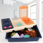 China Supplier Cheap ABS Pretend Play kids kitchen toys Simulation Electric Dishwasher