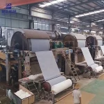 China supplier small paper mill waste paper recycle processing converting product jumbo roll toilet tissue paper making machine