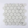 China supplier top ink jet printing statuario white marble design glass bathroom wall mosaic tiles