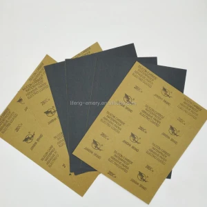 Chinese factory silicon carbide waterproof abrasive paper products with own brand