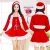 Import Christmas party suit adult hooded velvet santa claus girl dress costume for women from China