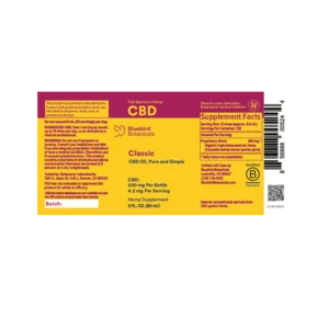 Classic CBD oil extract Pure Plant Extract Private Label 2oz