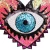 Import Clothing girls diy embroidery Hearts on patch cute Heart patches for clothes stickers fabric sequin patch evil eyes from China