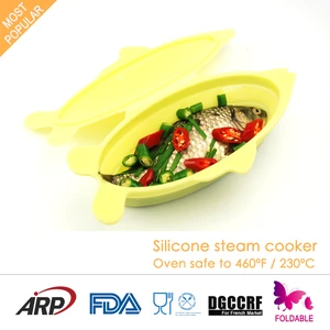 Collapsible, Foldable, Non-stick,odorless, Silicone Steamer, Steam Cooker, FDA, LFGB, DGCCRF