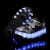 Import Colorful accept design light up stitch design TPR sole two wheels kick roller skate shoes price from China