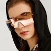 Colorful Oversized Square Rimless Summer Shades Sunglasses