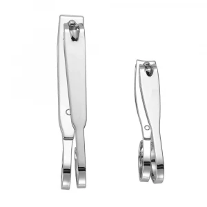 Comfort Grip Nail Clippers Sharp Carbon Steel Blade Toenail Clippers Set of 2