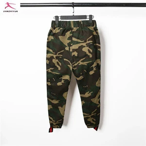 Competitive 2017 Fashionable top quality camouflage side of the ribbon harem pants